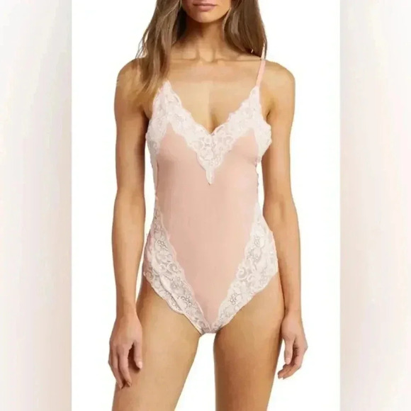 We Are HAH Free People Back Off Bodysuit Copper Rose XS NWT - Picture 1 of 3